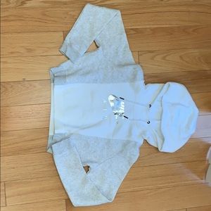 Nike Air comfy cropped hoodie white/grey/silver